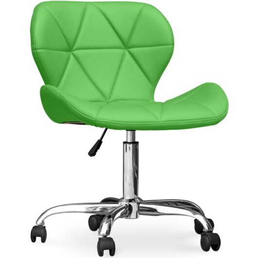 Privatefloor - Office Chair with Wheels - Swivel Desk Chair - Upholstered in Leatherette - Wito Green