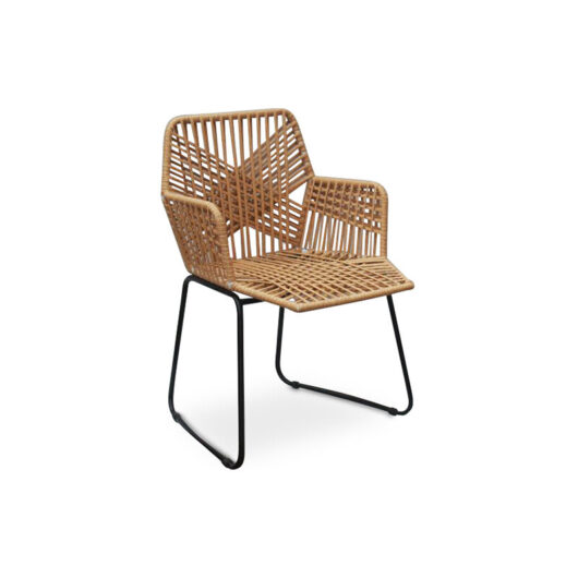 Rattan Dining Chair - Garden Chair Boho Bali Design - Tale Black