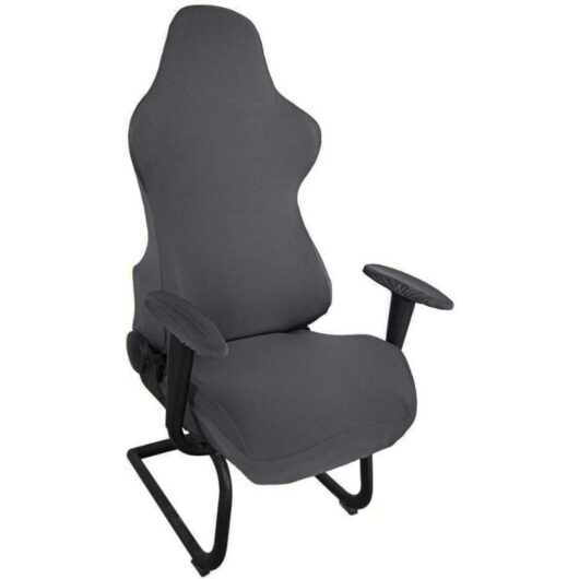 Stretch Office Chair Cover, Dirt-Resistant, Stretch, Gaming Chair Cover, Stretch Gaming Chair Cover, Rotating Chair Cover-Dark Grey