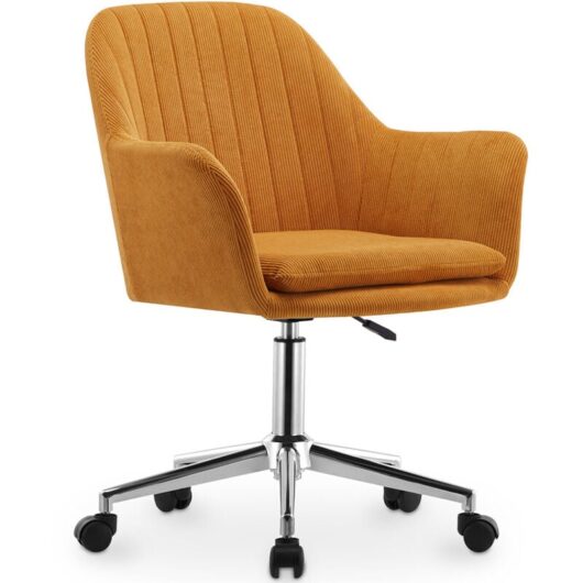 Swivel Office Chair with Armrests - Lumby Orange