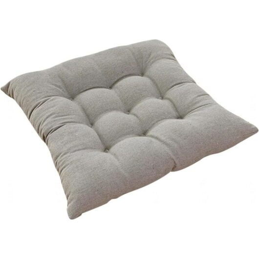Tinor - Chair Cushions 40 x 40 x 8 Cm, Garden Chair Pad, Thickened Cushion, Cotton Cushion, for Indoor and Outdoor Patio Balcony Sofa, Light Grey,