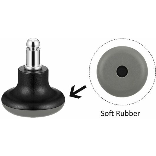 Tinor - Replacement Chair Wheels Swivel Wheels for Office Chair, 2 Inch High Profile Stool Bell Glides 5 Pieces (Black)