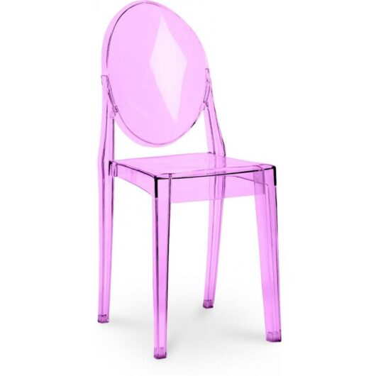 Transparent Dining Chair - Victoria Queen Purple transparent