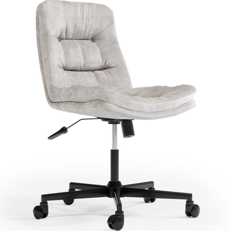 Upholstered Office Chair - Swivel - Hera Beige