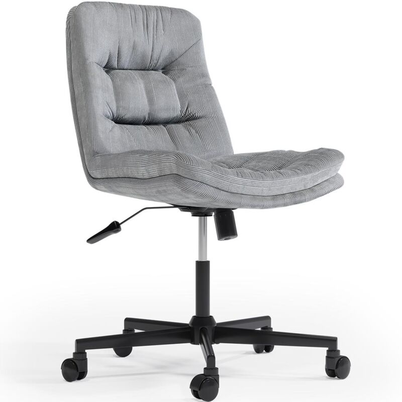 Upholstered Office Chair - Swivel - Hera Light grey