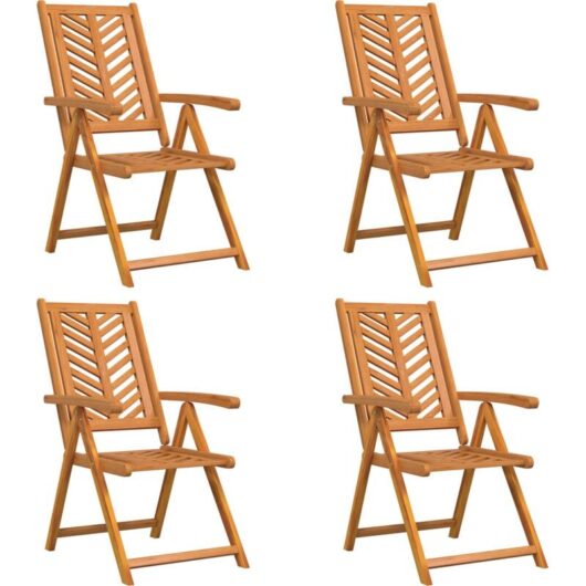 Vidaxl - Reclining Garden Chairs 4 pcs Solid Wood Acacia