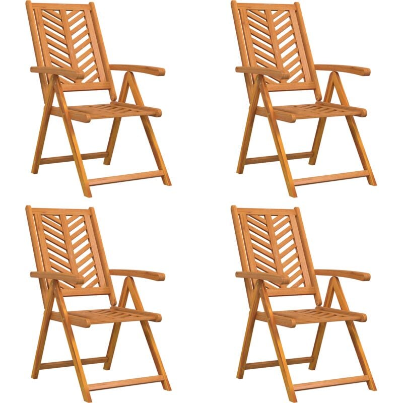 Vidaxl - Reclining Garden Chairs 4 pcs Solid Wood Acacia