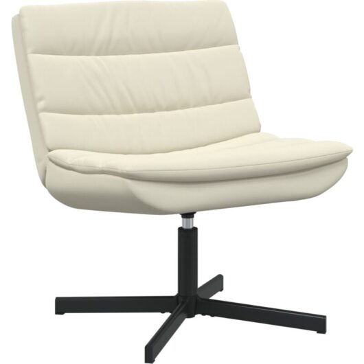 Vidaxl - Swivel Chair Cream Faux Leather Medium Swivel
