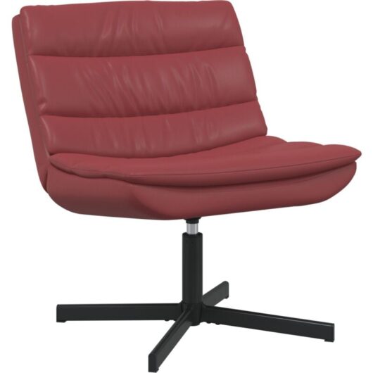 Vidaxl - Swivel Chair Wine red Faux leather Standard Swivel