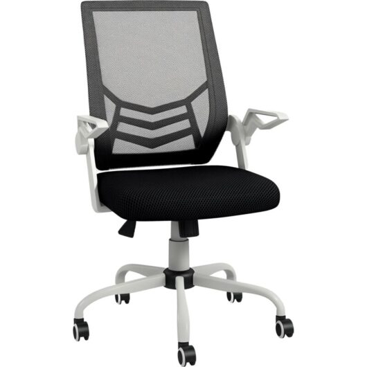 Vinsetto - Mesh Swivel Office Chair Task Computer Chair w/ Lumbar Support Black