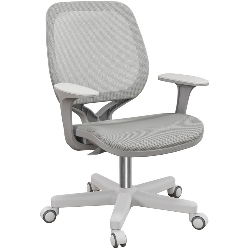 Vinsetto Office Chair, 360 Degree Swivel Desk Chair with Security Wheels, Grey