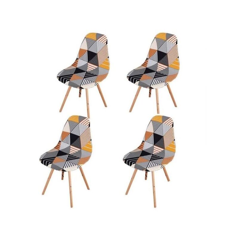 Ymyny - 4-Pack Stretch Dining Chair Covers, Universal Armless Chair Covers for Living Room, Kitchen, Home Decor