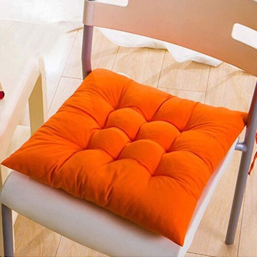 Ymyny - Dining room chair cushion 40x40, solid color chair pad for indoor and outdoor use (orange)