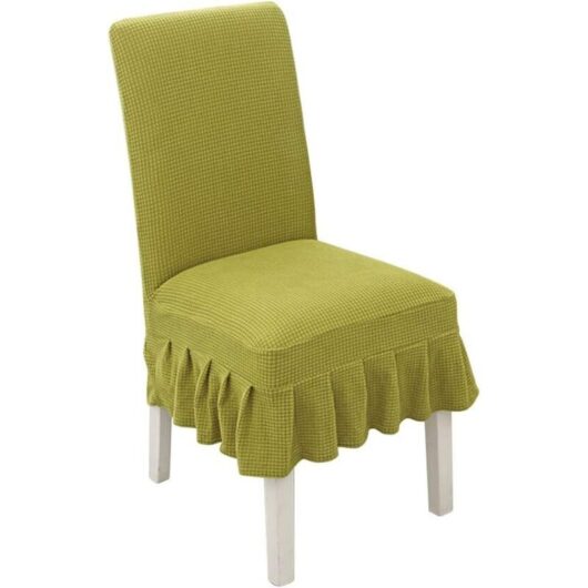 2 Pieces Chair Covers for Chair Protection Stretch Chair Cover Removable Washable Green