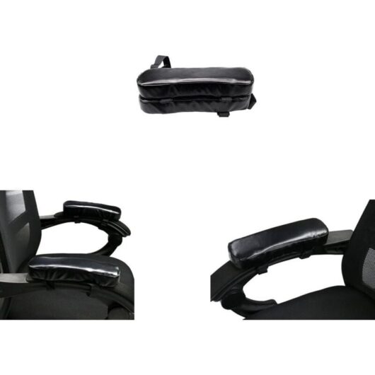 2pcs pu Armrest Pads Elbow Support Elbow Pillow Memory Foam Armrest for Office Chair and Gaming Chair Chair Arm Cushions (Black)
