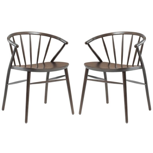 Abiquiu Antique Grey Wooden Dining Chairs In Pair