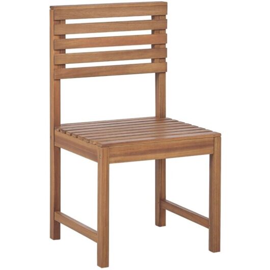 Beliani - Modular Balcony Furniture 1-Seat Section Acacia Wood Chair Treia