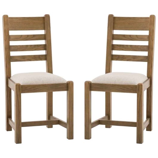 Bethesda Natural Wooden Dining Chairs In Pair