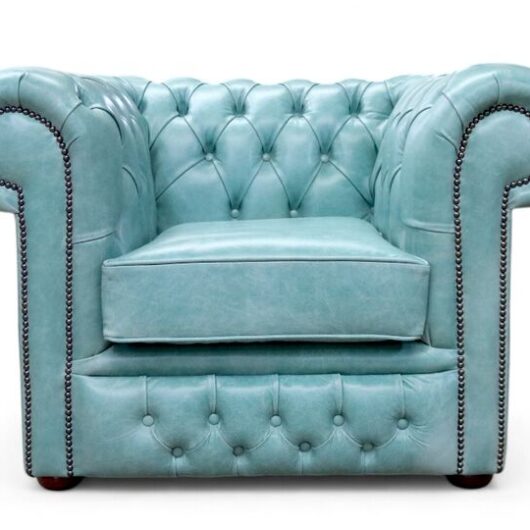 Chesterfield Winchester Club Chair Old English Placid Lake Leather