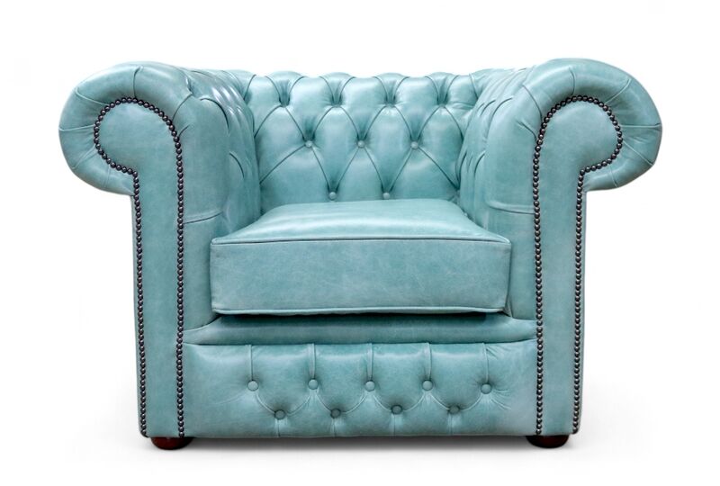Chesterfield Winchester Club Chair Old English Placid Lake Leather