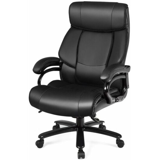 Costway - Big &Tall Office Chair Swivel Padded Executive Chair Ergonomic Adjustable Height