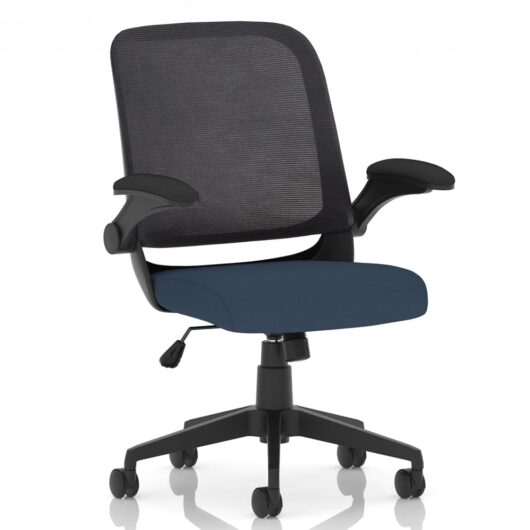 Crowley Fabric Office Chair With Folding Arms In Whelk