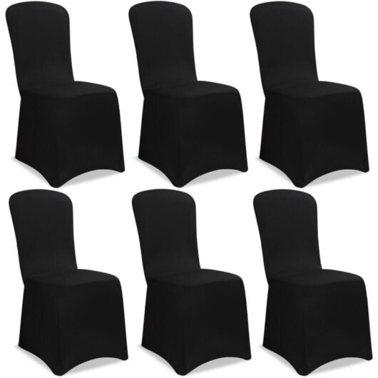 DETEX® Chair Covers Set of 6 Stretch Slipcovers for High-Back Dining Chairs OEKO-TEX® Certified Washable & Reusable Ideal for Christmas, Weddings,