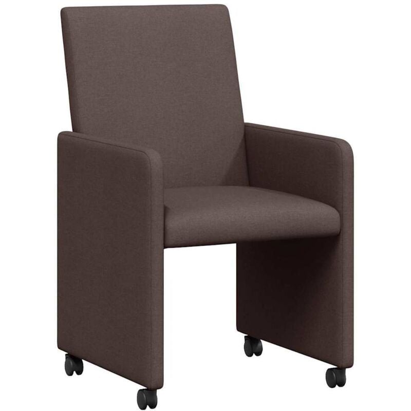 Dining Chairs 2 pcs Dark brown 57 x 66 x 94 cm Fabric vidaXL