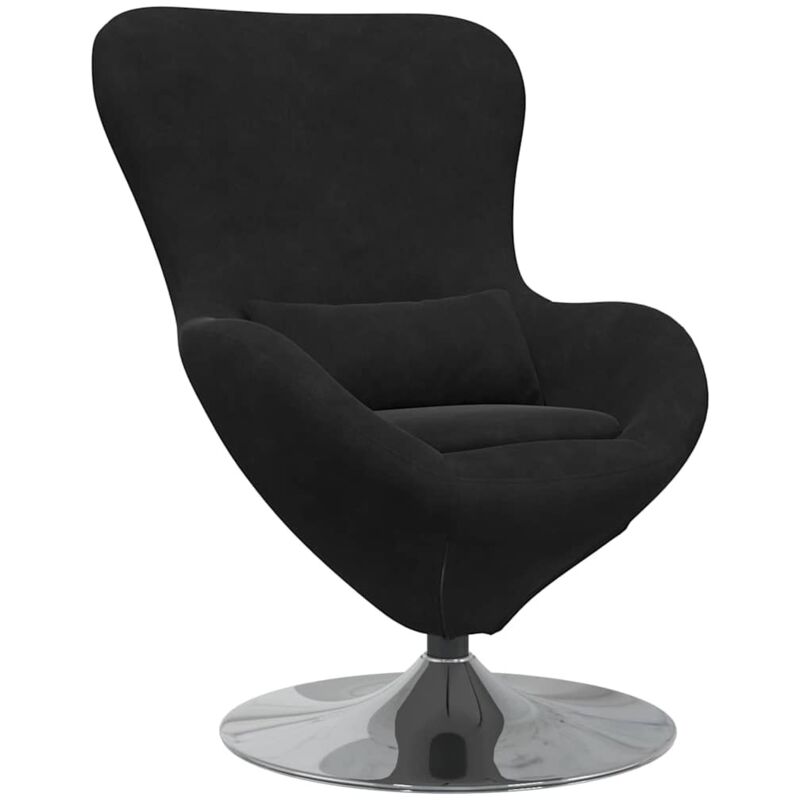 Egg Chair Black 63 x 73 x 90 cm Velvet Vidaxl