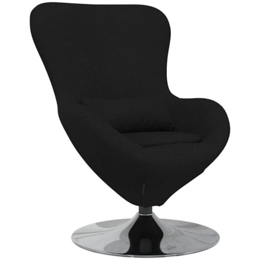 Egg Chair Black Fabric Vidaxl