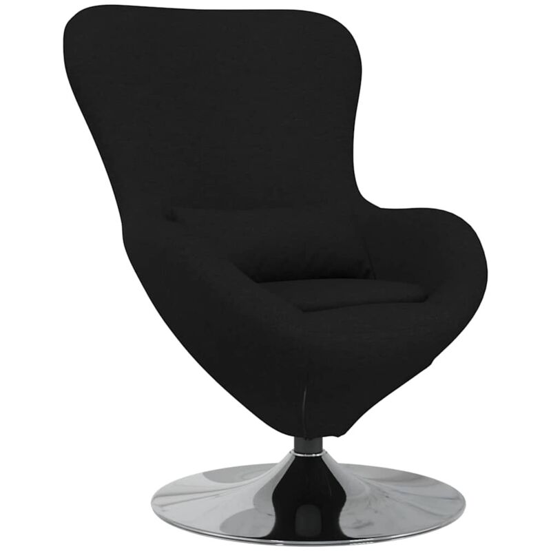 Egg Chair Black Fabric Vidaxl