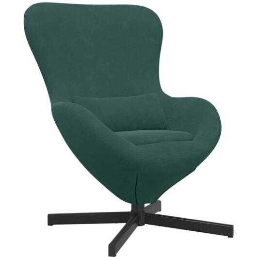 Egg Chair Dark green Velvet Vidaxl