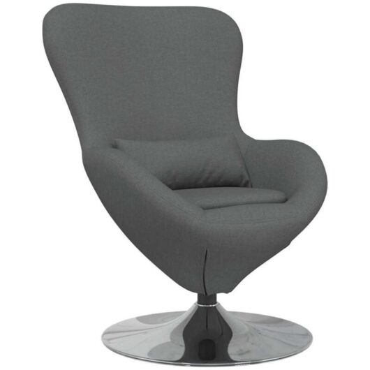 Egg Chair Dark grey Fabric Vidaxl