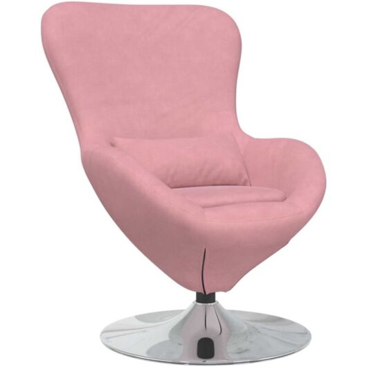 Egg Chair Pink 63 x 73 x 90 cm Velvet Vidaxl