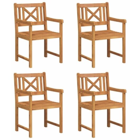 Garden Chair 4 pcs Brown 56 x 56 x 90cm Solid Acacia wood vidaXL