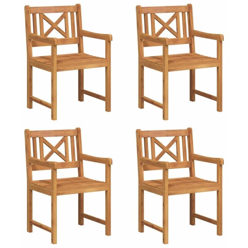 Garden Chair 4 pcs Brown 56 x 56 x 90cm Solid Acacia wood vidaXL