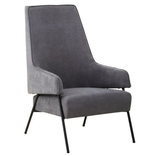 Herriman Velvet Bedroom Chair In Ash