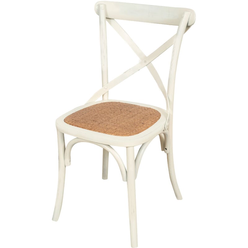 Kitchen chair 47x86x52 cm Modern wood and rattan chair Rustic Thonet chair Dining room chair Cross Vintage chair Bistro chairs