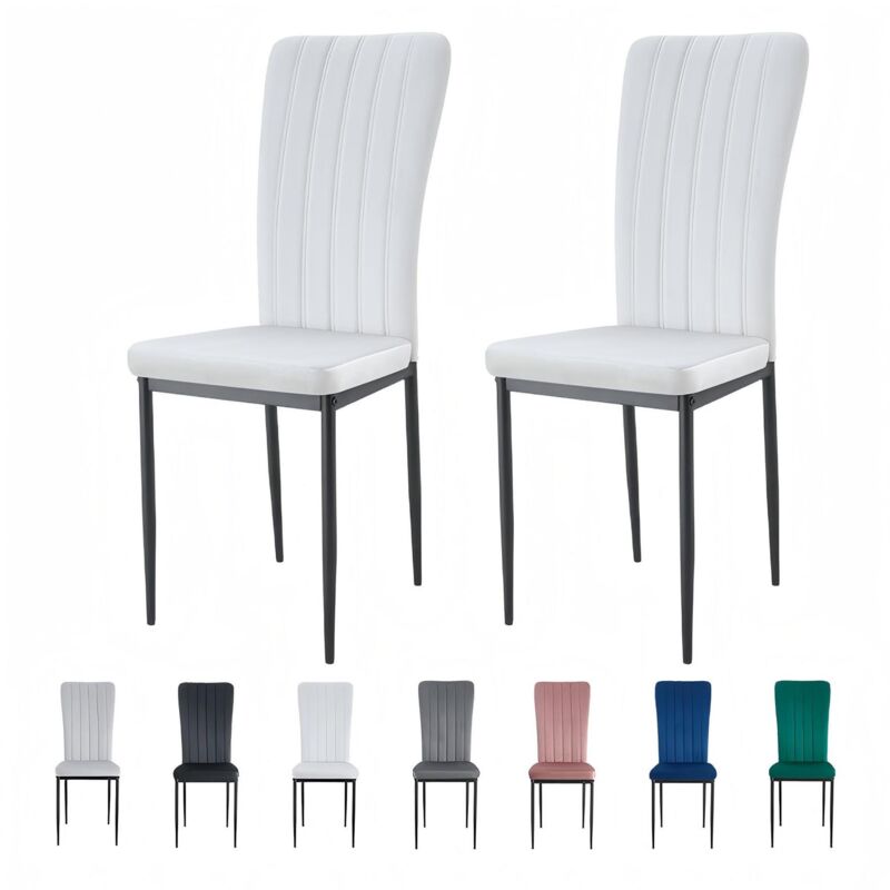 Mcc Direct - Velvet Padded Seat Dining Chairs with Metal Legs new elle beige 2