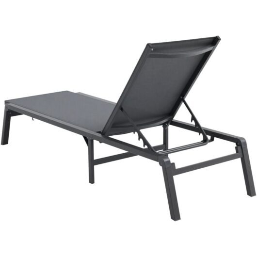 Mophorn Chaise Lounge Chair Outdoor, Aluminum Patio Lounge Chair with Adjustable 5-Position, Folding Pool Lounge Chair Recliner and Full Flat Tanning