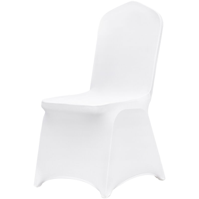 Mophorn - Stretch Spandex Folding Chair Covers, Universal Fit, Removable & Washable. 200PCS White for Weddings, Holidays & More