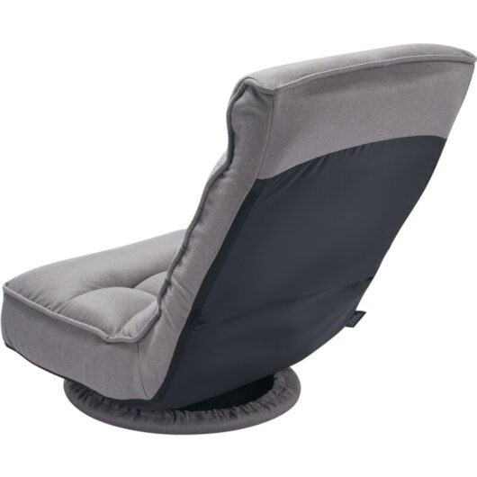 Mophorn Swivel Floor Gaming Chair, 360° Rotating Reclining Chair with Adjustable Backrest & Lumbar Support, Folding Video Sofa for TV, Reading &