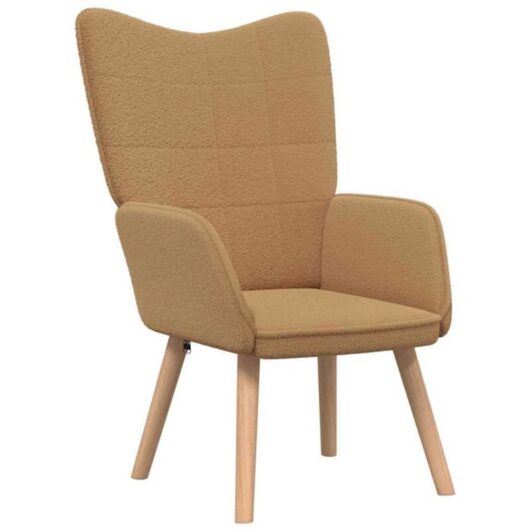 Relaxing Chair Beige 62 x 67 x 95.5 cm Fabric Vidaxl