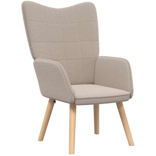 Relaxing Chair Light grey 62 x 67 x 95.5 cm Fabric Vidaxl