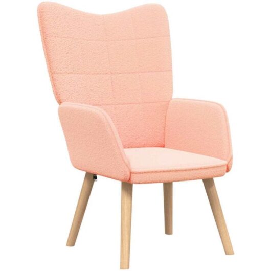 Relaxing Chair Pink 62 x 67 x 95.5 cm Fabric Vidaxl