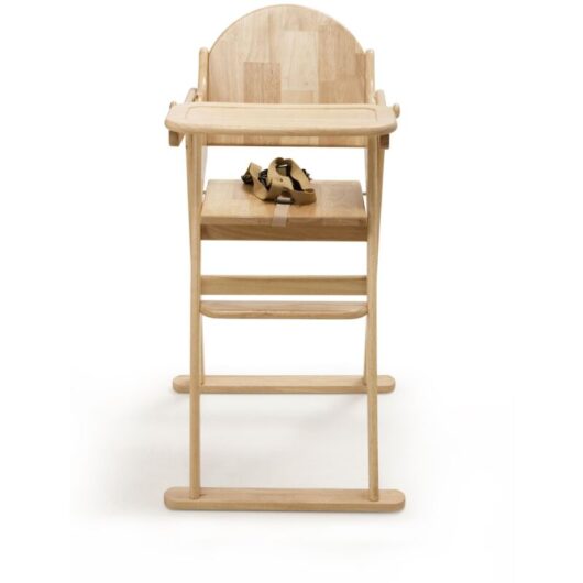 Safetots - Deluxe Putaway Folding Wooden High Chair, Natural, Highchair for Baby and Toddler, Pre-Assembled
