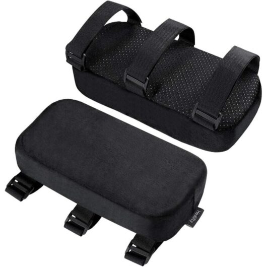 Set of 2 Armrest Cushions Memory Foam for Office Chair and Gaming Chair Ergonomic for Elbows and Forearms Non-Slip Bottom