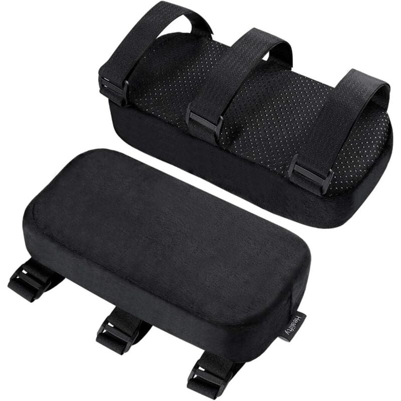 Set of 2 Armrest Cushions Memory Foam for Office Chair and Gaming Chair Ergonomic for Elbows and Forearms Non-Slip Bottom