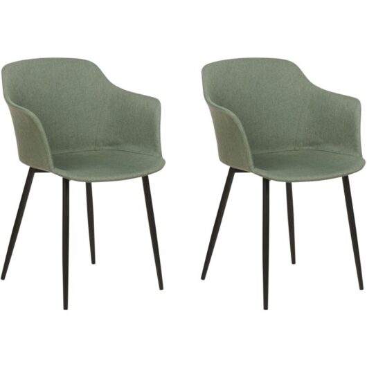 Set of 2 Dining Chairs ELIM Dark Green