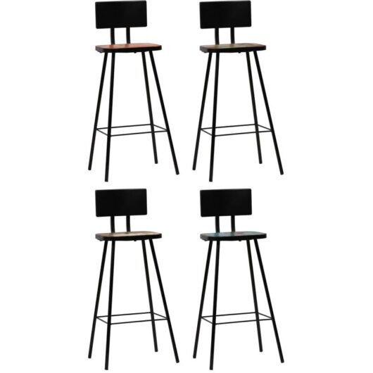 Vidaxl - Bar Chairs 4 pcs Solid Reclaimed Wood